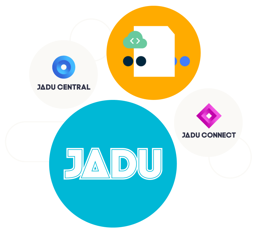 JADU partner image with their logo displayed